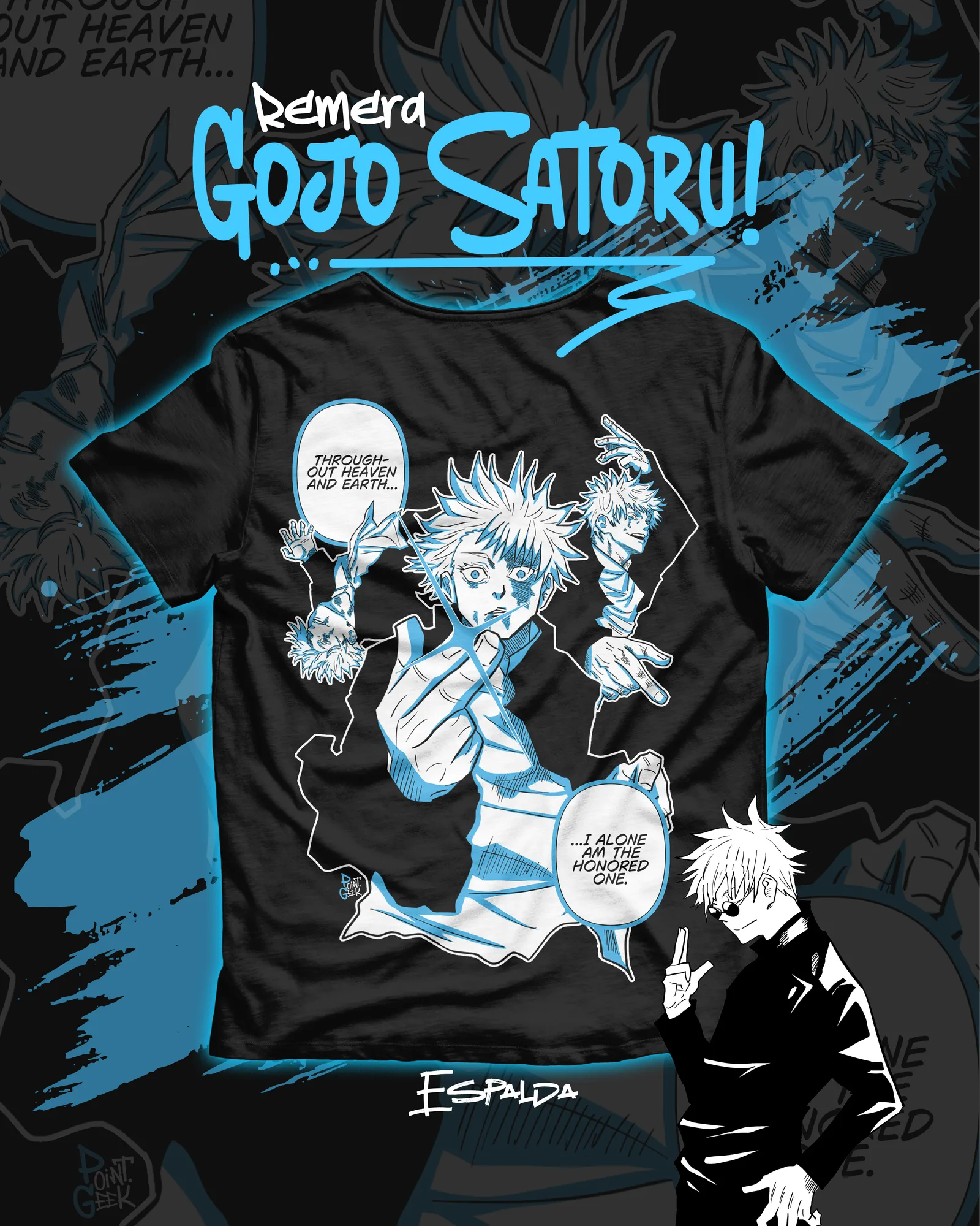 Remera Gojo Satoru — Jujutsu Kaisen