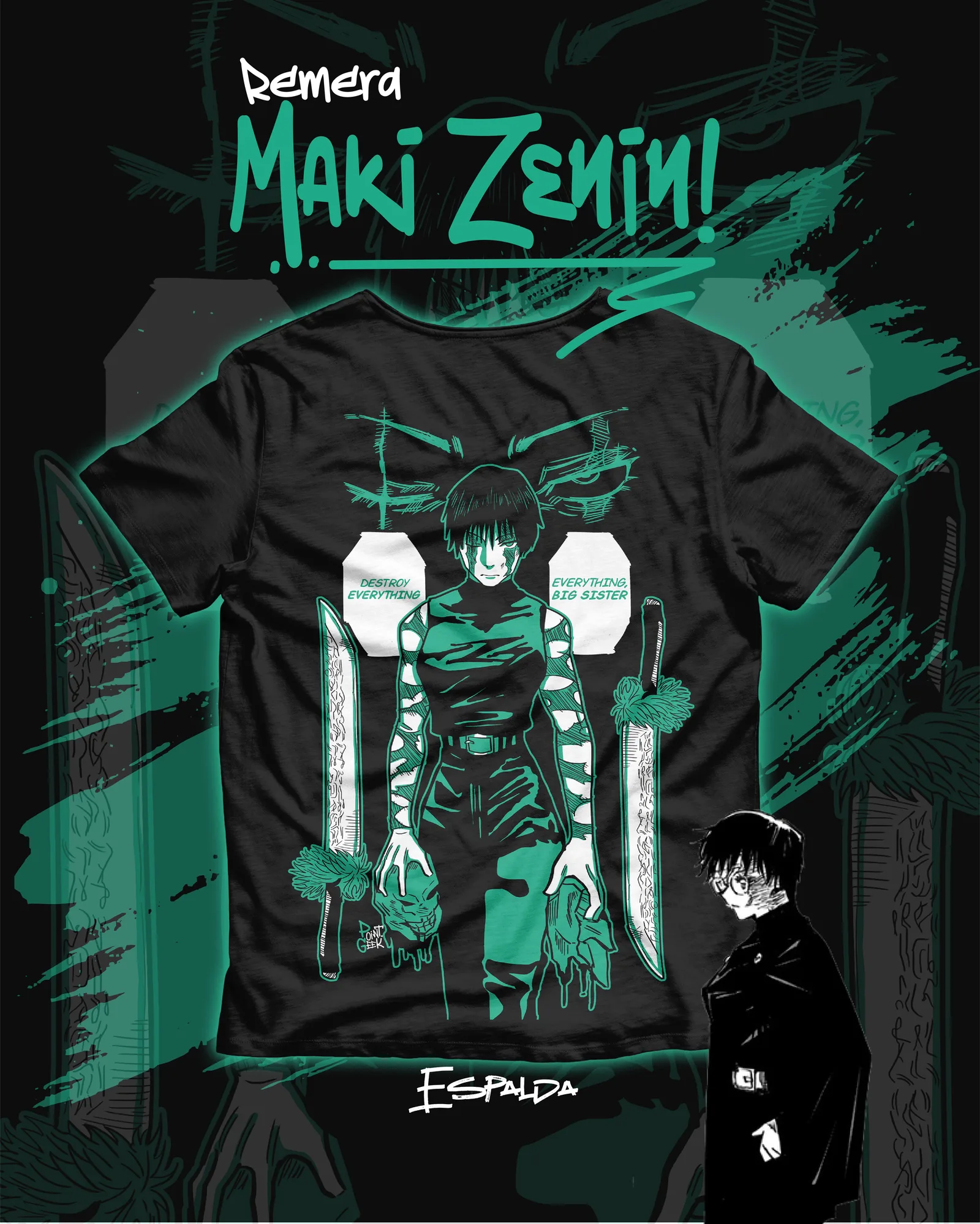 Remera Maki Zenin — Jujutsu Kaisen