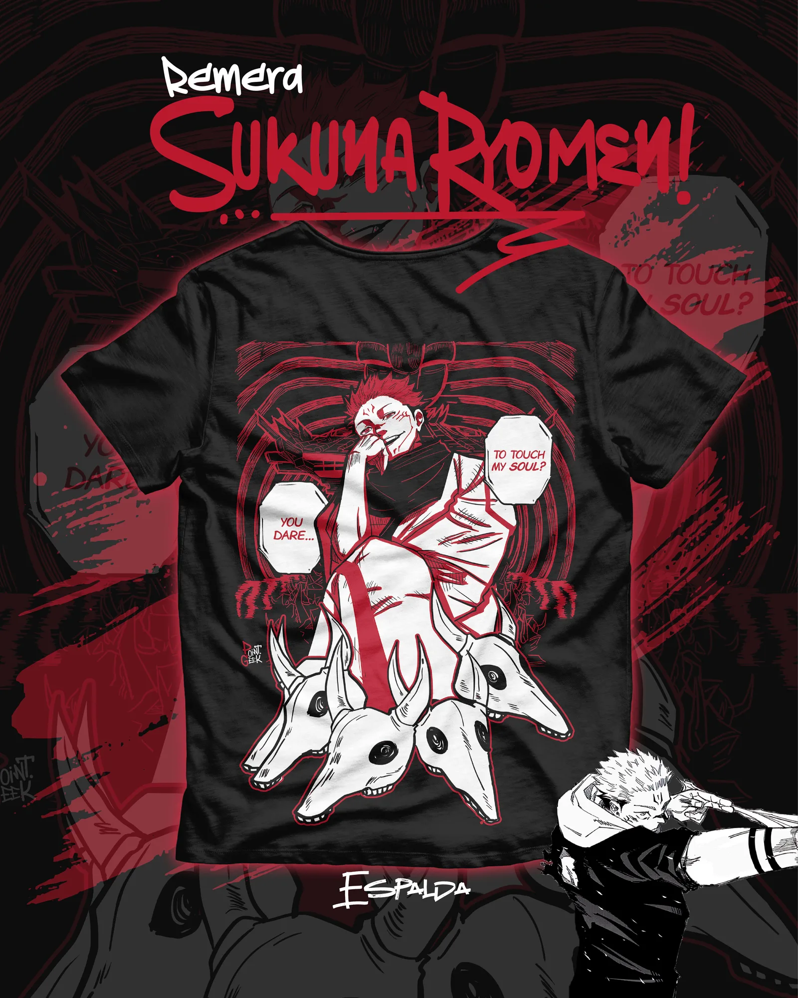 Remera Sukuna Ryomen — Jujutsu Kaisen